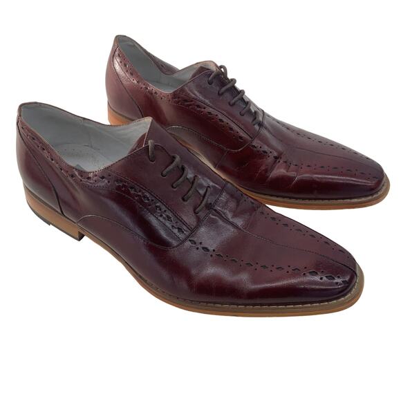 Giovanni Shoes - Giovanni Brogue Men's Red Leather Dress Shoes Size 9.5 Preowned